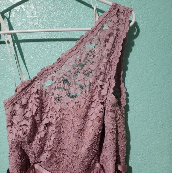 David's bridal one shoulder lace bridesmaids dress - Picture 6 of 6